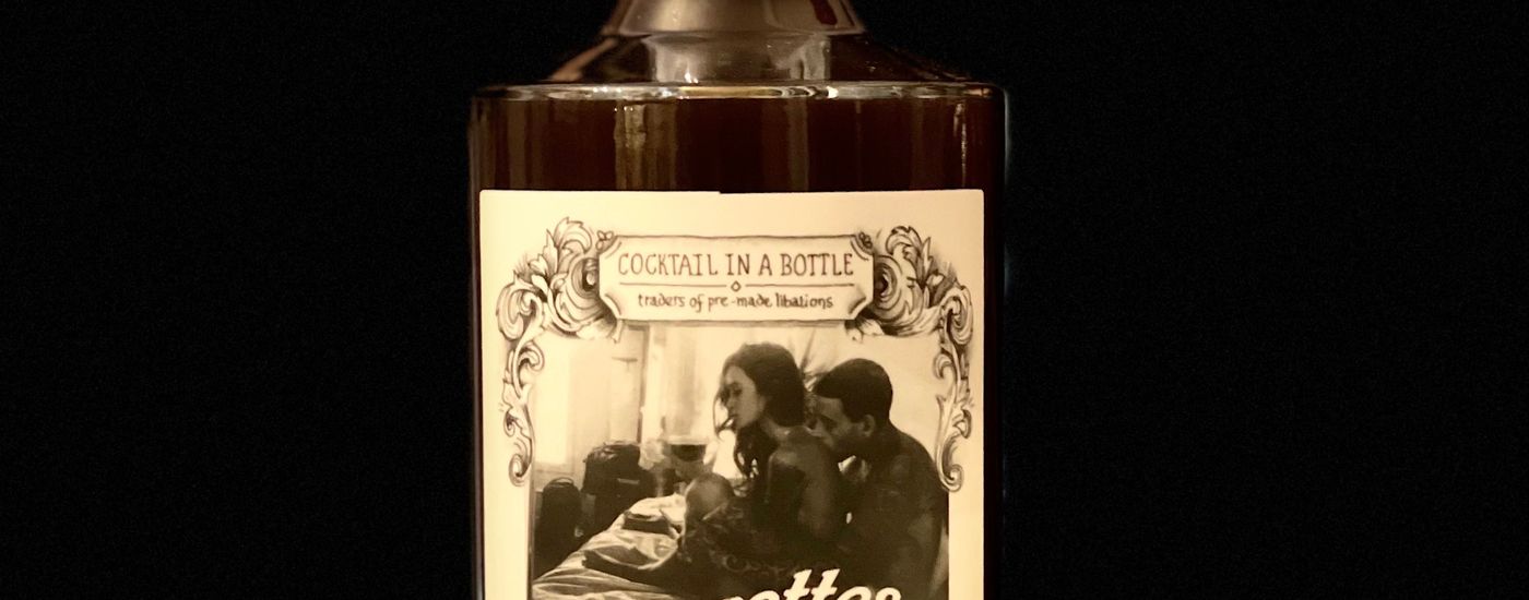 Cocktail in a bottle cigarettes coffee