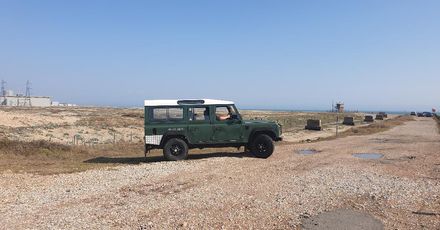 Jeep on beach
